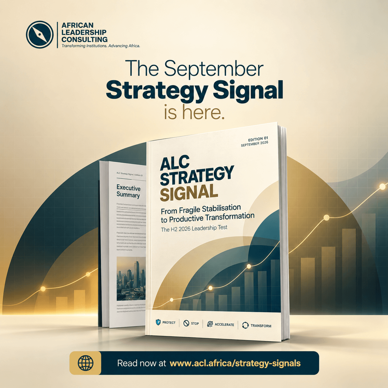 The September Strategy Signal promotional banner featuring ALC Strategy Signal book cover.